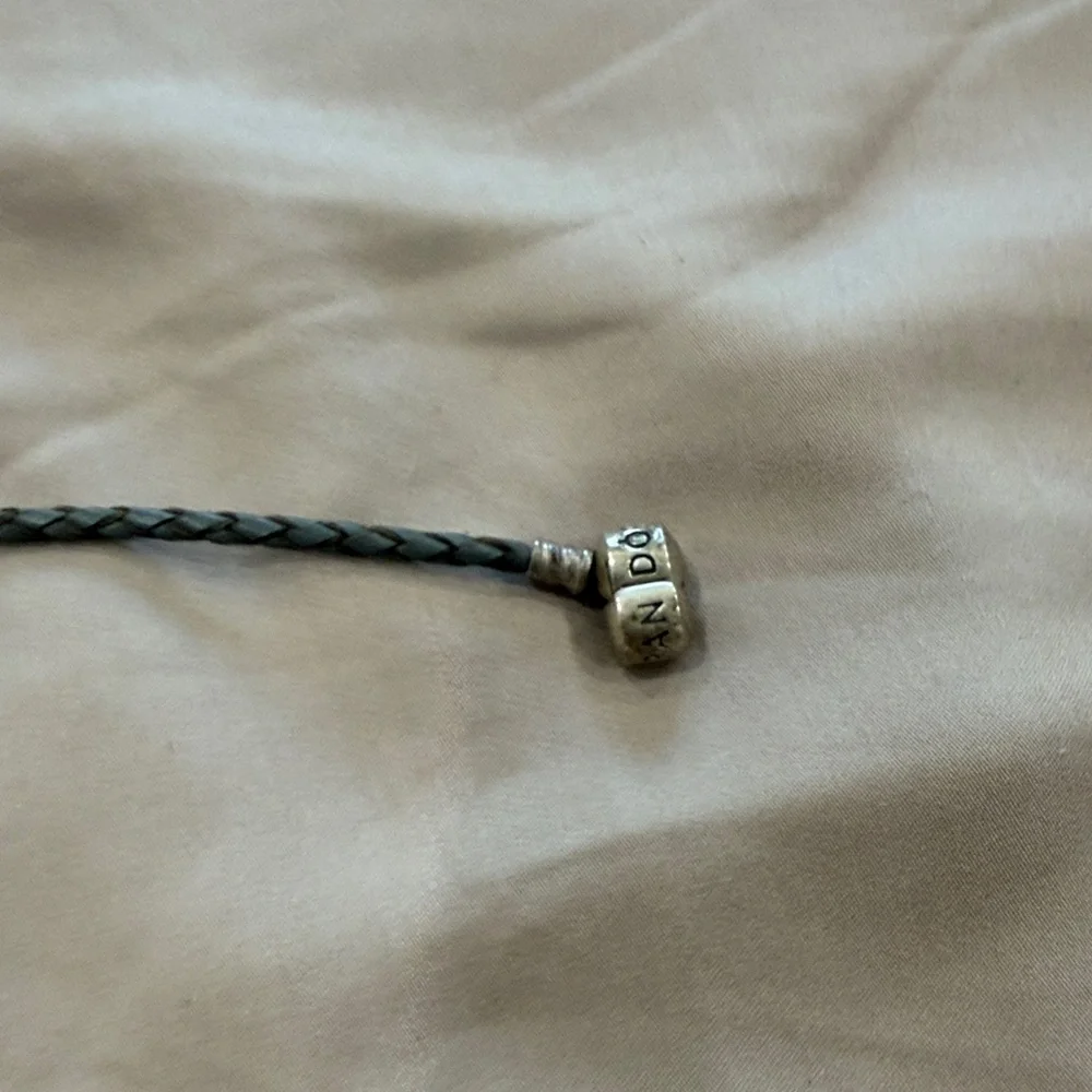 Pandora Braided Leather Bracelet with Silver Charms - Picture 4 of 4